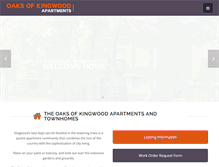Tablet Screenshot of oaksofkingwoodapartments.com